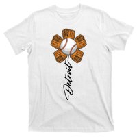 Detroit Baseball Flower Sports Fan T-Shirt