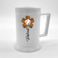 Detroit Baseball Flower Sports Fan Beer Stein