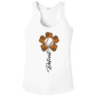 Detroit Baseball Flower Sports Fan Ladies PosiCharge Competitor Racerback Tank