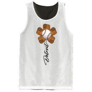 Detroit Baseball Flower Sports Fan Mesh Reversible Basketball Jersey Tank