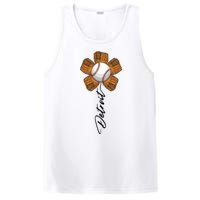 Detroit Baseball Flower Sports Fan PosiCharge Competitor Tank