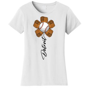 Detroit Baseball Flower Sports Fan Women's T-Shirt