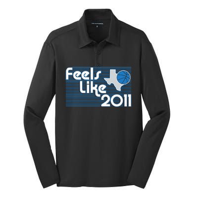 Dallas Basketball Feels Like 2011 Silk Touch Performance Long Sleeve Polo