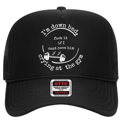 Down Bad Fuck It Ttpd Crop Top High Crown Mesh Back Trucker Hat