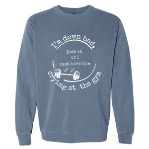 Down Bad Fuck It Ttpd Crop Top Garment-Dyed Sweatshirt