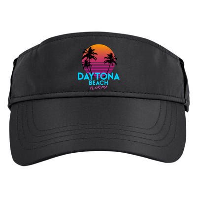 Daytona Beach Florida Retro 80s Gift Adult Drive Performance Visor
