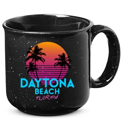 Daytona Beach Florida Retro 80s Gift 15oz Campfire Ceramic Mug