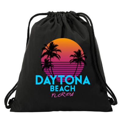 Daytona Beach Florida Retro 80s Gift Drawstring Bag