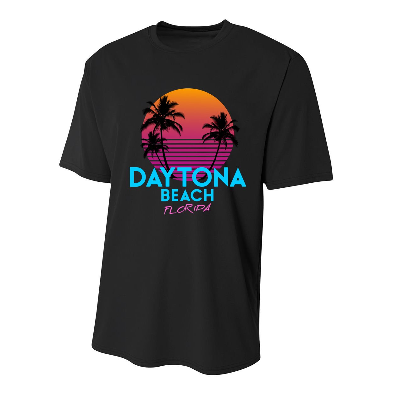 Daytona Beach Florida Retro 80s Gift Youth Performance Sprint T-Shirt