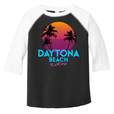 Daytona Beach Florida Retro 80s Gift Toddler Fine Jersey T-Shirt