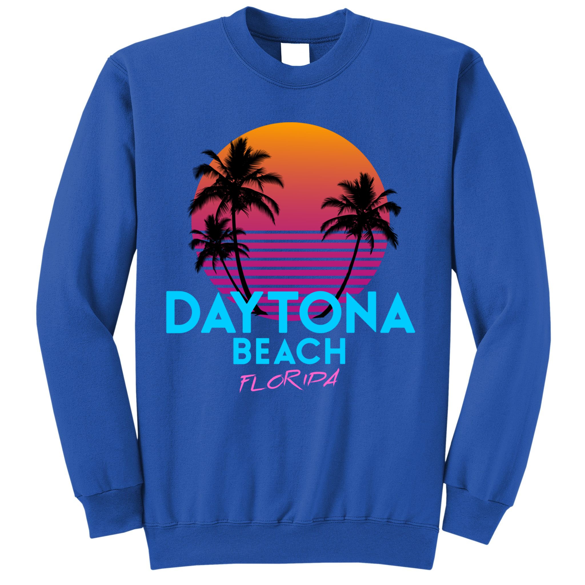 Daytona Beach Florida Retro 80s Gift Sweatshirt