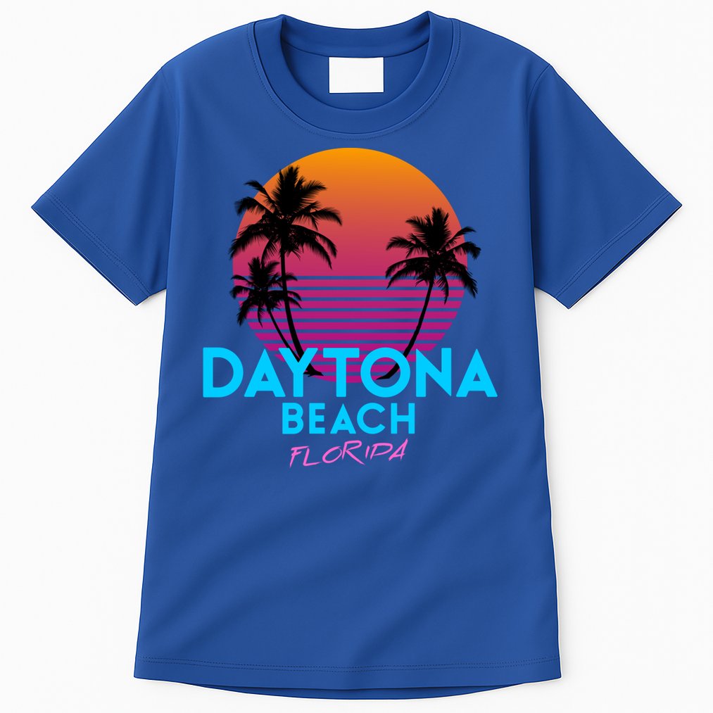 Daytona Beach Florida Retro 80s Gift Tall T-Shirt