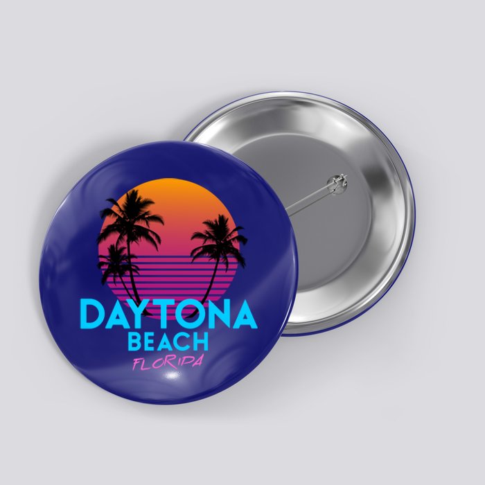 Daytona Beach Florida Retro 80s Gift Button