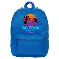 Daytona Beach Florida Retro 80s Gift 16 in Basic Backpack