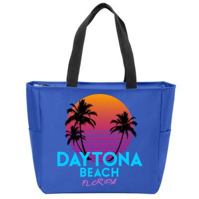 Daytona Beach Florida Retro 80s Gift Zip Tote Bag