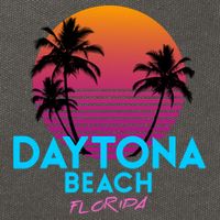 Daytona Beach Florida Retro 80s Gift Cotton Canvas Backpack