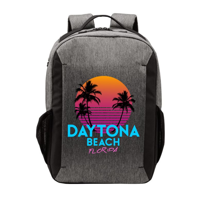 Daytona Beach Florida Retro 80s Gift Vector Backpack