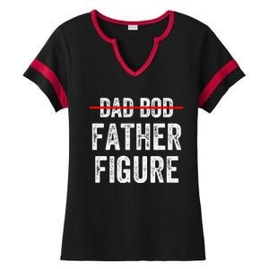 Dad Bod Father Figure Funny Fathers Day Gift Idea For Ladies Halftime Notch Neck Tee