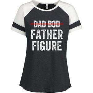 Dad Bod Father Figure Funny Fathers Day Gift Idea For Enza Ladies Jersey Colorblock Tee