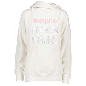 Dad Bod Father Figure Funny Fathers Day Gift Idea For Womens Funnel Neck Pullover Hood