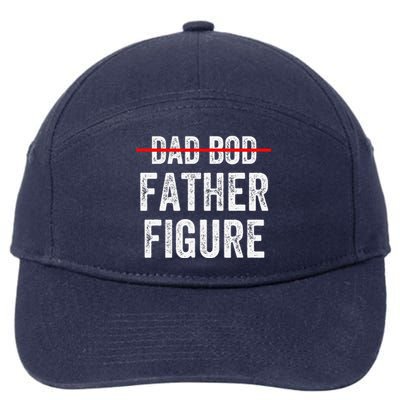 Dad Bod Father Figure Funny Fathers Day Gift Idea For 7-Panel Snapback Hat