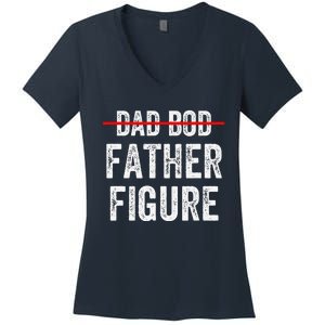 Dad Bod Father Figure Funny Fathers Day Gift Idea For Women's V-Neck T-Shirt