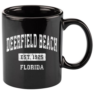Deerfield Beach Florida Fl Vintage Sports 11oz C Handle Ceramic Mug