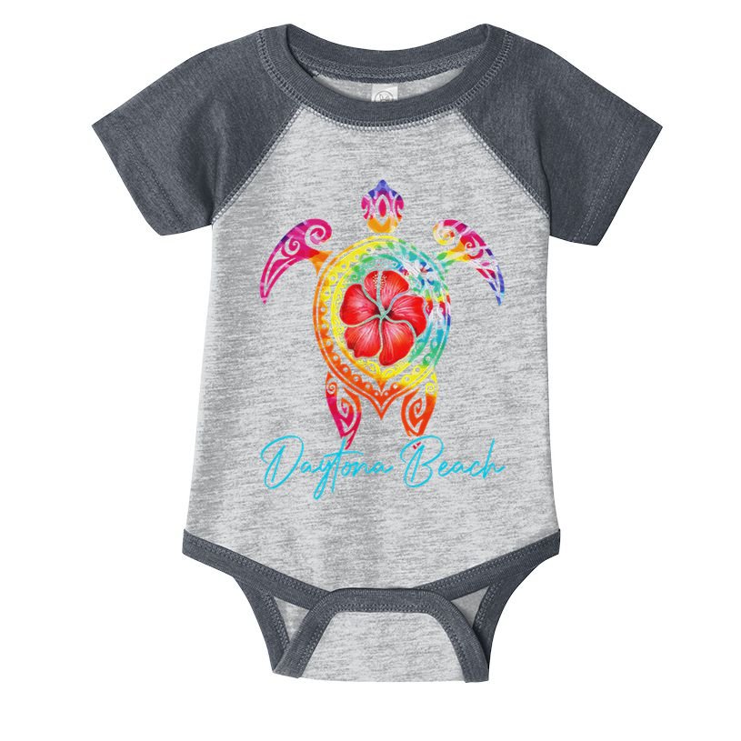 Daytona Beach Florida Tie Dye Sea Turtle Vacation 2025 Infant Baby Jersey Bodysuit