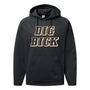 Dig Bick Funny Performance Fleece Hoodie