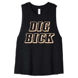 Dig Bick Funny Women's Racerback Cropped Tank