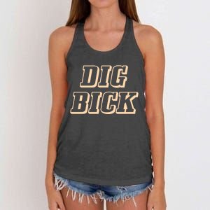 Dig Bick Funny Women's Knotted Racerback Tank