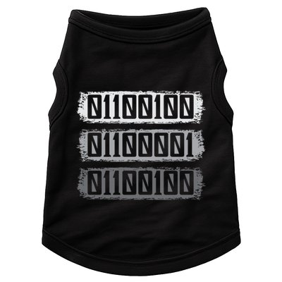 Dad Binary Fatherhood Best Daddy Ever Fathers Day Great Gift Doggie Tank
