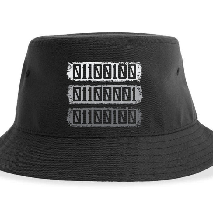 Dad Binary Fatherhood Best Daddy Ever Fathers Day Great Gift Sustainable Bucket Hat