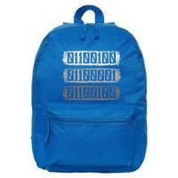 Dad Binary Fatherhood Best Daddy Ever Fathers Day Great Gift 16 in Basic Backpack