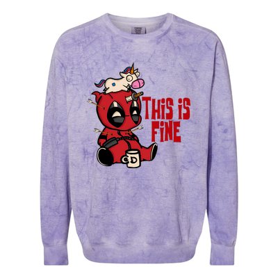 Dead But Fine Colorblast Crewneck Sweatshirt