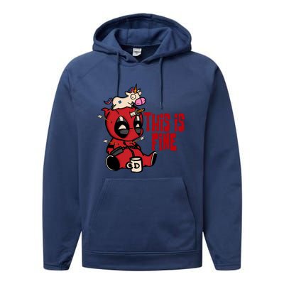 Dead But Fine Performance Fleece Hoodie