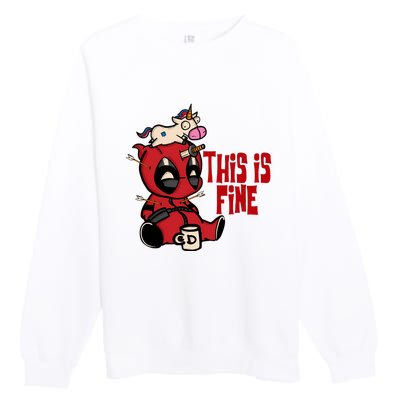 Dead But Fine Premium Crewneck Sweatshirt