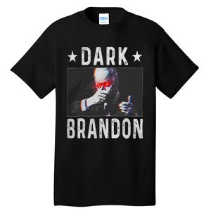 Dark Brandon Funny Biden Saving America Flag Political Tall T-Shirt