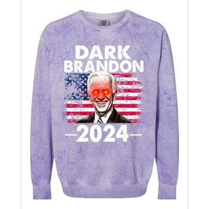 Dark Brandon Funny Biden Saving America Flag Political Colorblast Crewneck Sweatshirt