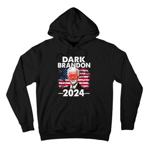 Dark Brandon Funny Biden Saving America Flag Political Hoodie