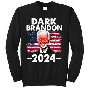 Dark Brandon Funny Biden Saving America Flag Political Sweatshirt