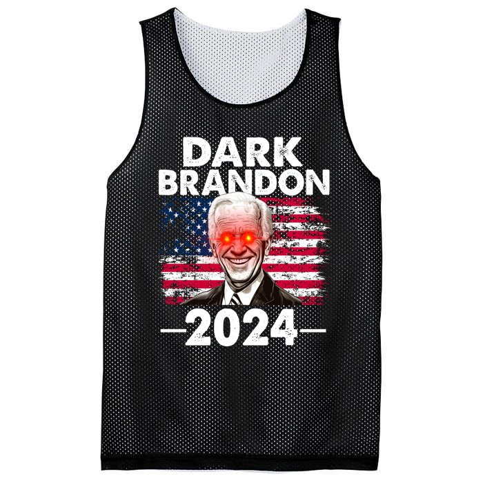 Dark Brandon Funny Biden Saving America Flag Political Mesh Reversible Basketball Jersey Tank