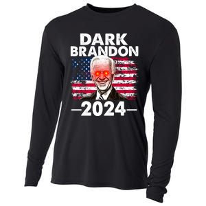 Dark Brandon Funny Biden Saving America Flag Political Cooling Performance Long Sleeve Crew