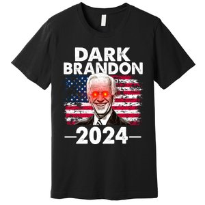 Dark Brandon Funny Biden Saving America Flag Political Premium T-Shirt