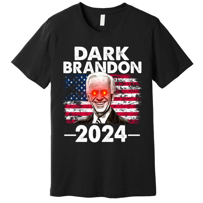 Dark Brandon Funny Biden Saving America Flag Political Premium T-Shirt