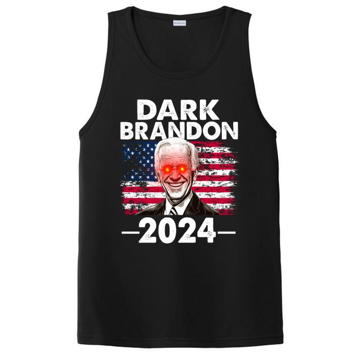 Dark Brandon Funny Biden Saving America Flag Political PosiCharge Competitor Tank