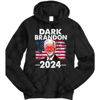 Dark Brandon Funny Biden Saving America Flag Political Tie Dye Hoodie