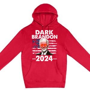 Dark Brandon Funny Biden Saving America Flag Political Premium Pullover Hoodie