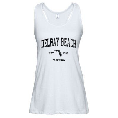 Delray Beach Florida Fl Vintage Established Athletic Sports Design Ladies Essential Flowy Tank