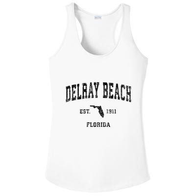 Delray Beach Florida Fl Vintage Established Athletic Sports Design Ladies PosiCharge Competitor Racerback Tank